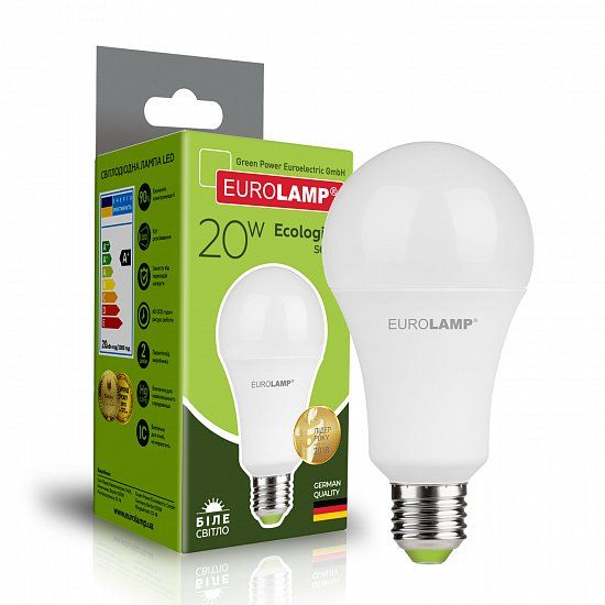 Світлодіодна лампа Eurolamp LED-A75-20274(P) Eco 20Вт 4000К A75 Е27