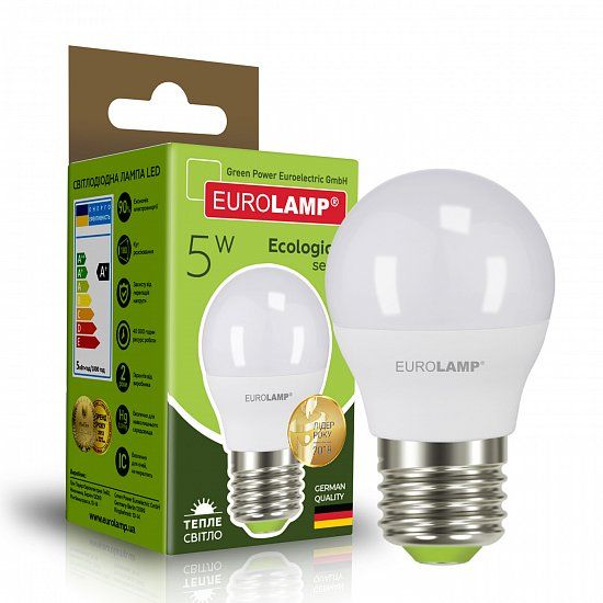 Світлодіодна лампа Eurolamp LED-G45-05273(P) Eco 5Вт 3000К G45 Е27