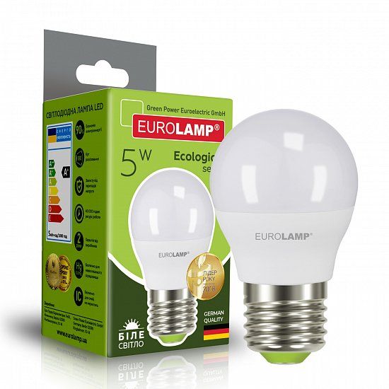 Світлодіодна лампа Eurolamp LED-G45-05274(P) Eco 5Вт 4000К G45 Е27