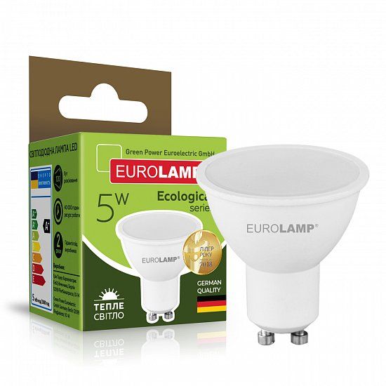 Світлодіодна лампа Eurolamp LED-SMD-05103(P) Eco 5Вт 3000К MR16 GU10