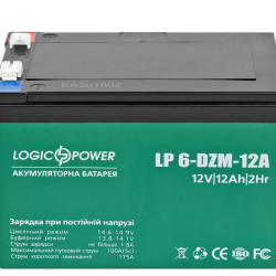 Тяговий свинцево-кислотний акумулятор LogicPower LP3536 LP 6-DZM-12