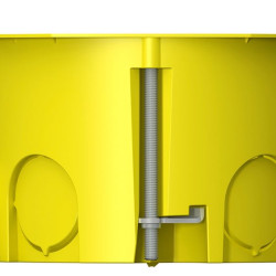 Монтажна набірна коробка для порожніх стін Plank Electrotechnic BOXES MB002 (PLK4002400) типу МВ 65х45мм (жовта)