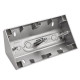 Подвійна кутова коробка Kontakt Simon Simon 54 Premium DPNR2/43 для накладного монтажу під рамки (срібло)