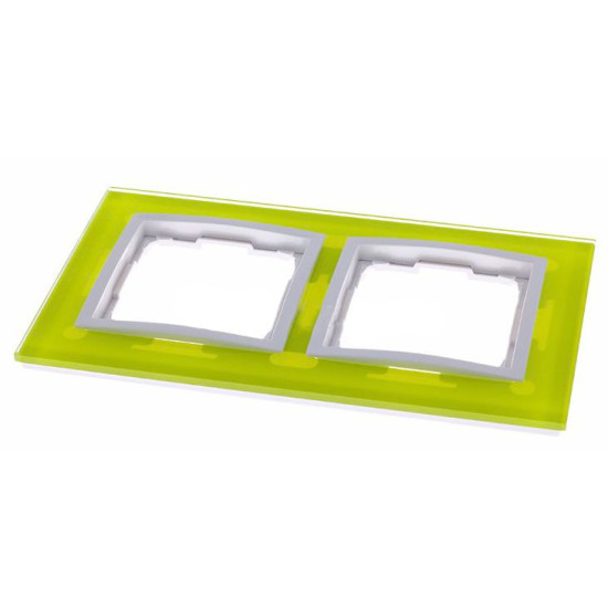 Подвійна скляна рамка Kontakt Simon Simon 54 Nature DRN2/90 (лаймовий сорбет)