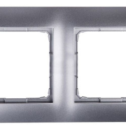 Подвійна рамка Kontakt Simon Simon 54 Premium DR2/43 (срібло)