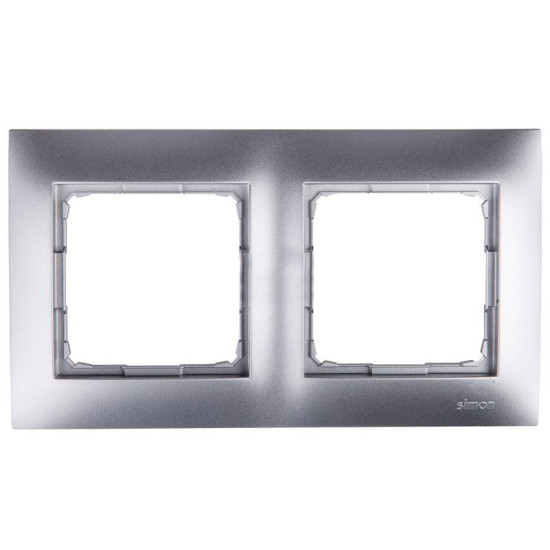 Подвійна рамка Kontakt Simon Simon 54 Premium DR2/43 (срібло)
