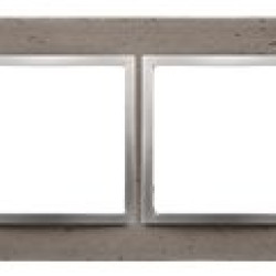 Чотиримісна бетонна рамка Kontakt Simon Simon 54 Nature DRN4/96 (бетон срібло)
