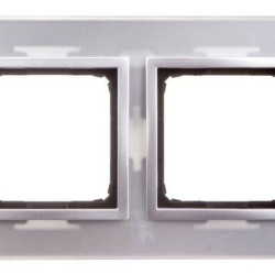 Подвійна скляна рамка Kontakt Simon Simon 54 Nature DRN2/71 (срібний туман)