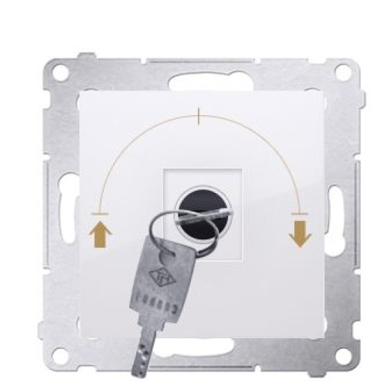 Вимикач Kontakt Simon Simon 54 Premium DWZK.01/11 із ключем на три положення (білий)