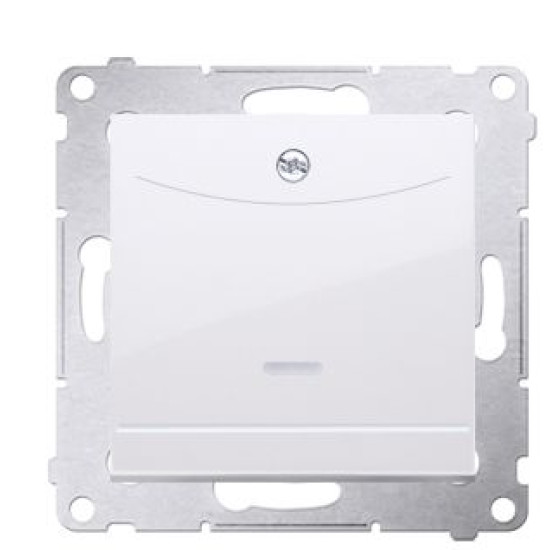 Подвійний готельний вимикач Kontakt Simon Simon 54 Premium DWH2.01/11 з підсвічуванням (лише для рамок) (білий)