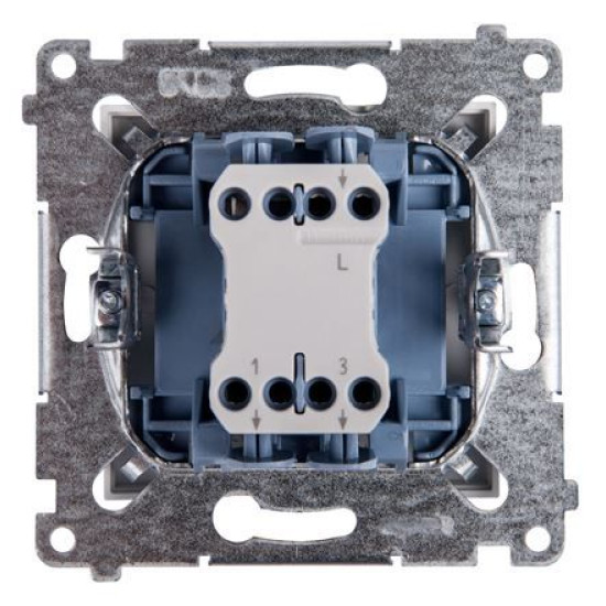 Двокнопковий вимикач Kontakt Simon Simon 54 Premium DW5BL.01/11 з підсвічуванням (білий)
