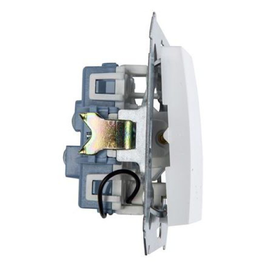Двокнопковий прохідний вимикач Kontakt Simon Simon 54 Premium DW6/2L.01/11 з підсвічуванням (білий)