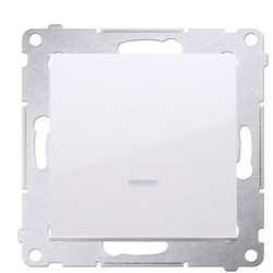 Одинарний вимикач Kontakt Simon Simon 54 Premium DW1L.01/11 з підсвічуванням (білий)