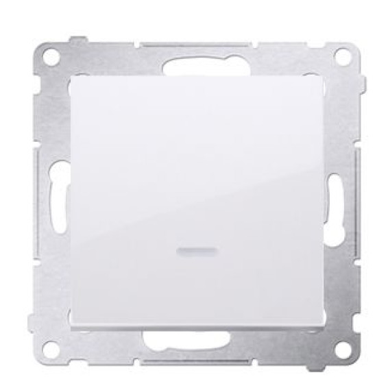 Одинарний вимикач Kontakt Simon Simon 54 Premium DW1L.01/11 з підсвічуванням (білий)
