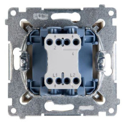 Одинарний перехресний вимикач Kontakt Simon Simon 54 Premium DW7L.01/11 з підсвіткою (білий)