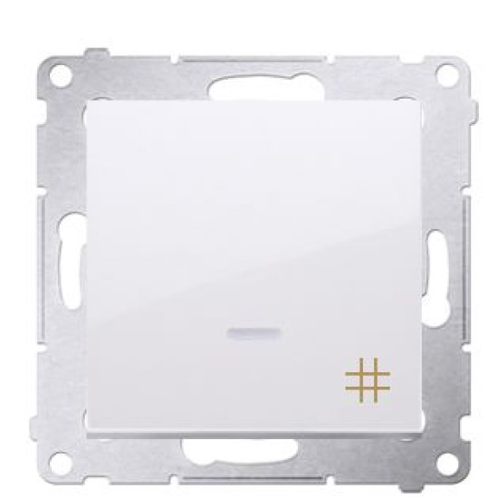 Одинарний перехресний вимикач Kontakt Simon Simon 54 Premium DW7L.01/11 з підсвіткою (білий)