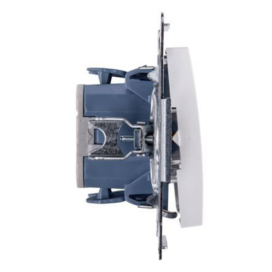 Одинарний прохідний вимикач Kontakt Simon Simon 54 Premium DW6L.01/11 з підсвічуванням (білий)