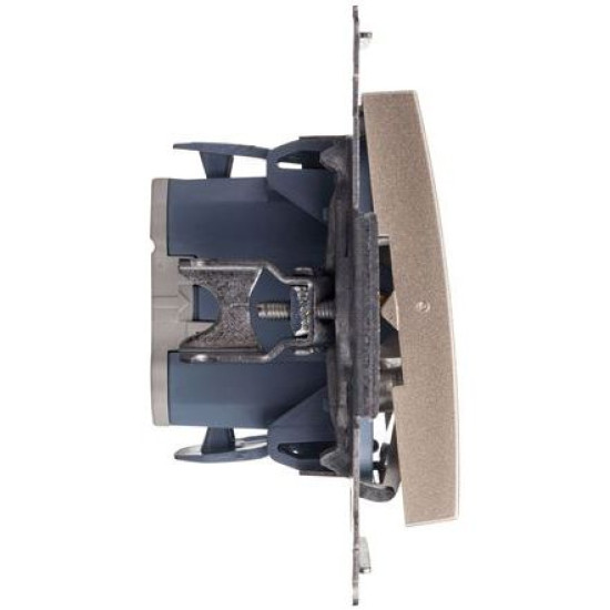 Подвійний вимикач Kontakt Simon Simon 54 Premium DW5BL.01/44 з підсвічуванням (золото)