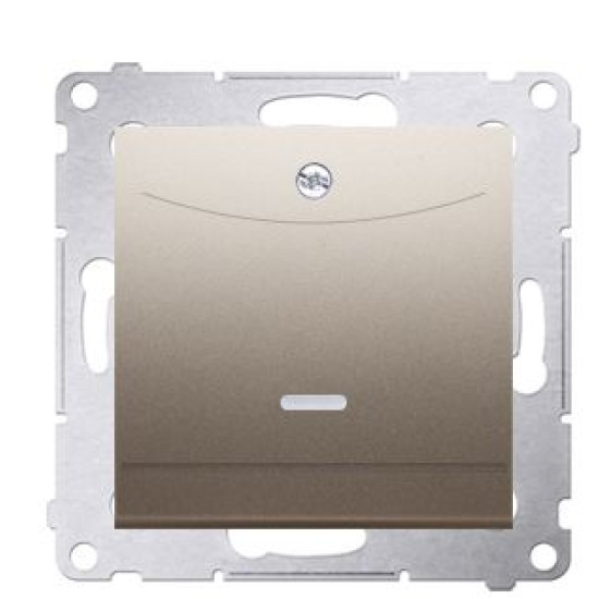 Подвійний готельний вимикач Kontakt Simon Simon 54 Premium DWH2.01/44 з підсвічуванням (лише для рамок) (золото)