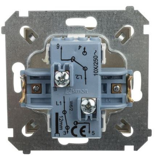 Подвійний прохідний вимикач Kontakt Simon Simon 54 Premium DW6/2.01/44 (золото)