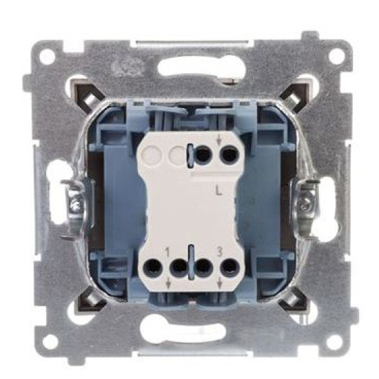 Подвійний вимикач Kontakt Simon Simon 54 Premium DW5BL.01/46 з підсвічуванням (бронза)