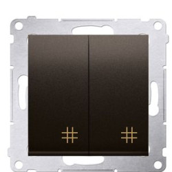 Подвійний перехресний вимикач Kontakt Simon Simon 54 DW7/2.01/46 (бронза)