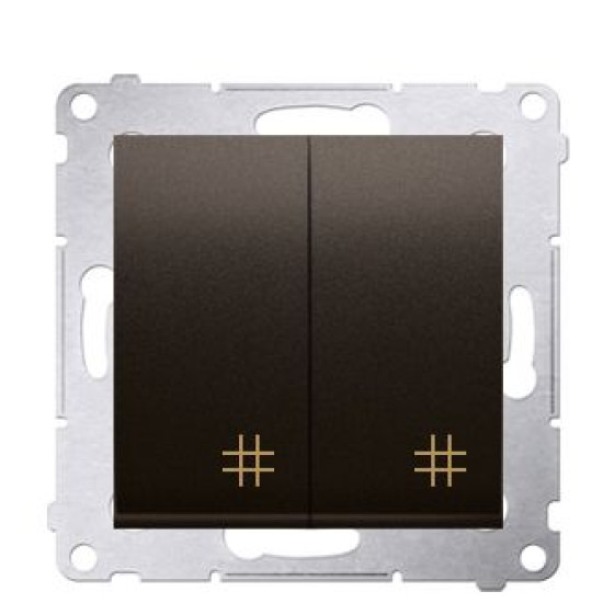 Подвійний перехресний вимикач Kontakt Simon Simon 54 DW7/2.01/46 (бронза)