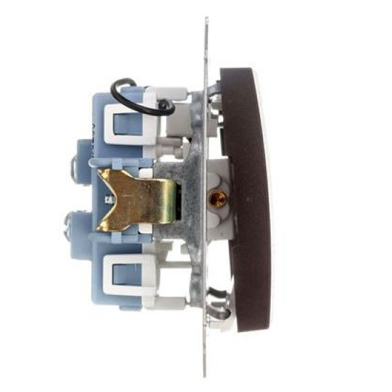 Подвійний прохідний вимикач Kontakt Simon Simon 54 Premium DW6/2L.01/46 з підсвічуванням (бронза)