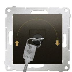 Кнопковий вимикач Kontakt Simon Simon 54 Premium DPZK.01/46 з ключем (тимчасовий) на три положення (бронза)