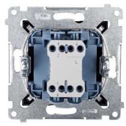 Одинарний прохідний вимикач Kontakt Simon Simon 54 Premium DW6L.01/46 з підсвічуванням (бронза)