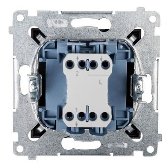 Одинарний прохідний вимикач Kontakt Simon Simon 54 Premium DW6L.01/46 з підсвічуванням (бронза)