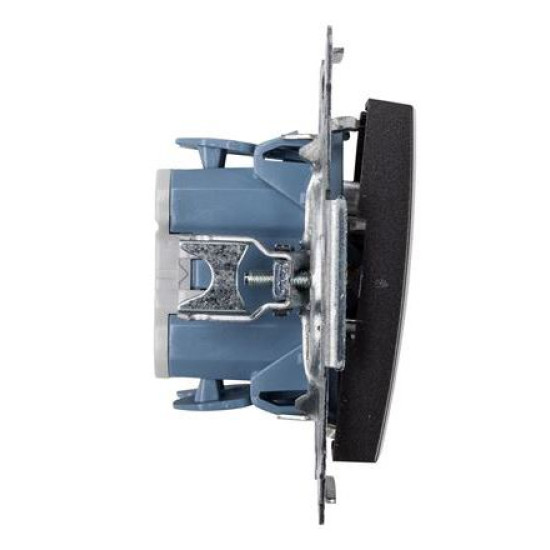 Одинарний прохідний вимикач Kontakt Simon Simon 54 Premium DW6L.01/46 з підсвічуванням (бронза)
