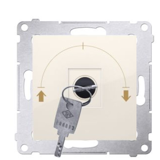 Вимикач Kontakt Simon Simon 54 Premium DWZK.01/41 з ключем на три положення (кремовий)