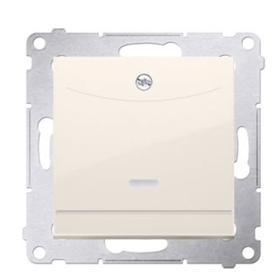 Подвійний готельний вимикач Kontakt Simon Simon 54 Premium DWH2.01/41 з підсвічуванням (лише для рамок) (кремовий)