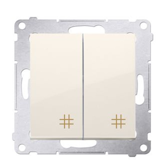 Подвійний перехресний вимикач Kontakt Simon Simon 54 DW7/2.01/41 (кремовий)