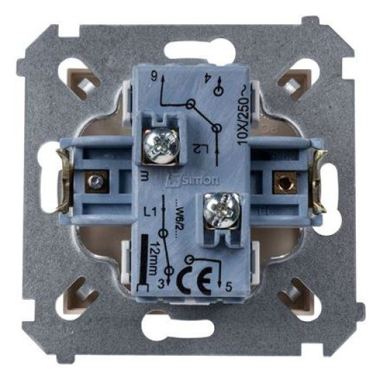 Двокнопковий прохідний вимикач Kontakt Simon Simon 54 Premium DW6/2.01/41 (кремовий)