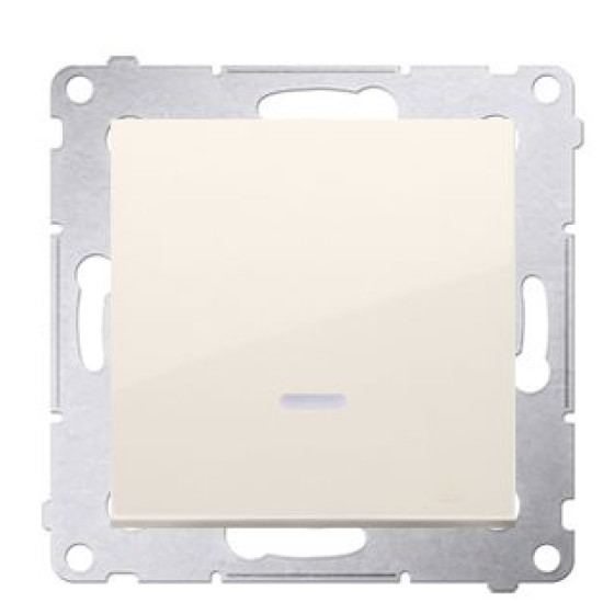 Одинарний вимикач Kontakt Simon Simon 54 Premium DW1L.01/41 з підсвічуванням (кремовий)