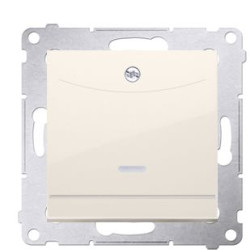 Одинарний готельний вимикач Kontakt Simon Simon 54 Premium DWH1.01/41 з підсвічуванням (лише для рамок) (кремовий)