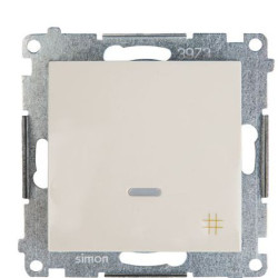 Одинарний перехресний вимикач Kontakt Simon Simon 54 Premium DW7L.01/41 з підсвічуванням