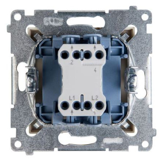 Одинарний перехресний вимикач Kontakt Simon Simon 54 Premium DW7L.01/41 з підсвічуванням