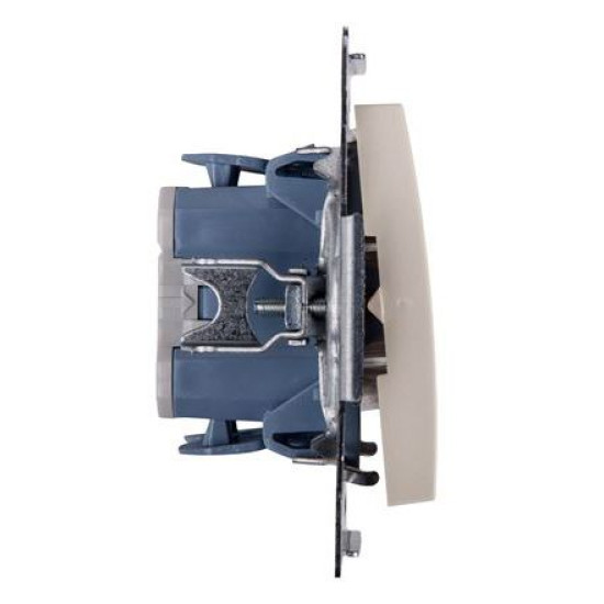 Одинарний прохідний вимикач Kontakt Simon Simon 54 Premium DW6L.01/41 з підсвічуванням (кремовий)