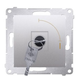 Вимикач Kontakt Simon Simon 54 Premium DW1K.01/43 із ключем на два положення (срібло)