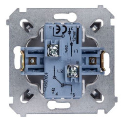 Подвійний прохідний вимикач Kontakt Simon Simon 54 Premium DW6/2.01/43 (срібло)