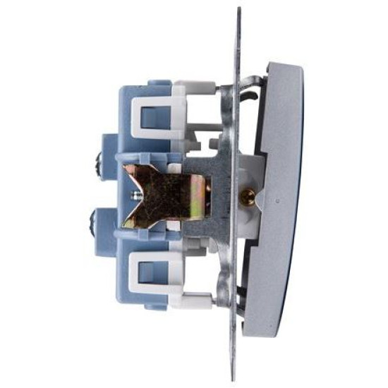 Подвійний прохідний вимикач Kontakt Simon Simon 54 Premium DW6/2.01/43 (срібло)
