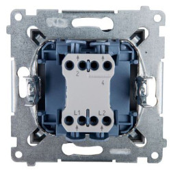 Одинарний перехресний вимикач Kontakt Simon Simon 54 Premium DW7L.01/43 з підсвічуванням