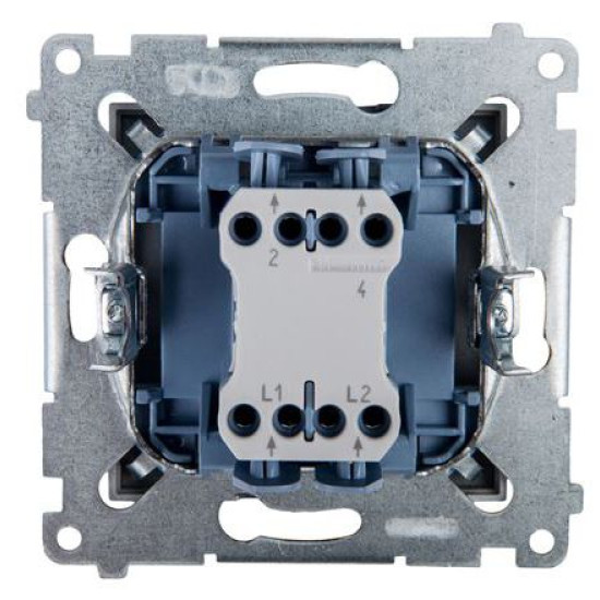 Одинарний перехресний вимикач Kontakt Simon Simon 54 Premium DW7L.01/43 з підсвічуванням