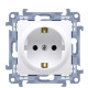 Розетка Kontakt Simon Simon 10 CGSZ1Z.01/11 із заземленням Schuko зі шторками (білий)