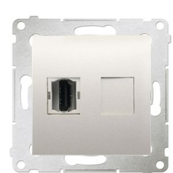 Розетка одинарна HDMI Kontakt Simon Simon 54 Premium DGHDMI.01/41 (кремовий)