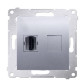Розетка одинарна HDMI Kontakt Simon Simon 54 Premium DGHDMI.01/43 (срібло)