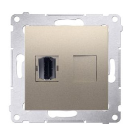 Розетка одинарна HDMI Kontakt Simon Simon 54 Premium DGHDMI.01/44 (золото)